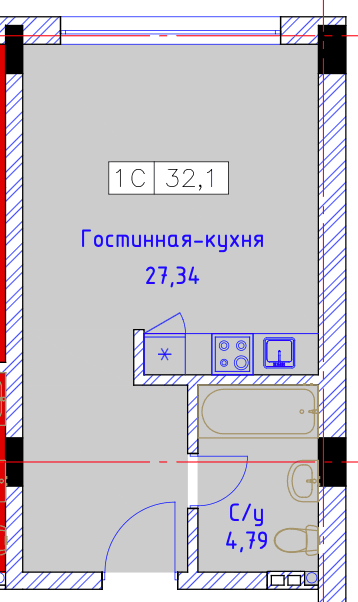 Планировка квартиры №16