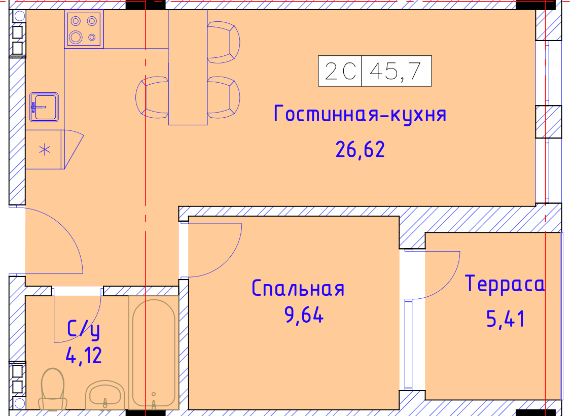 Планировка квартиры №15