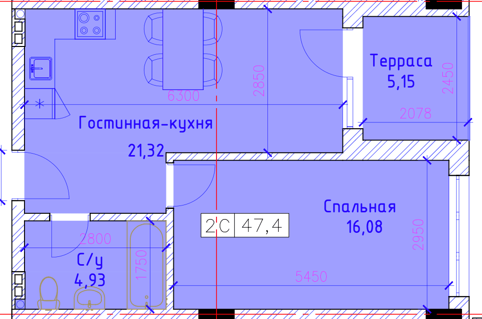 Планировка квартиры №12